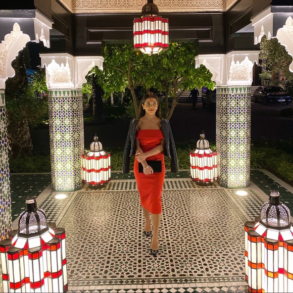 Dresses & Skirts - Red off shoulder dress